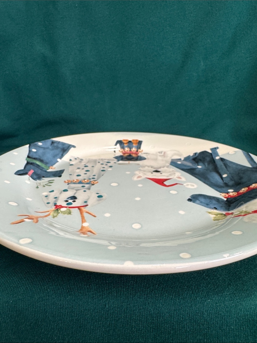Pier 1 Imports Holiday Pups/Christmas Dogs 8.75" Salad/Desert Plate - Picture 5 of 8